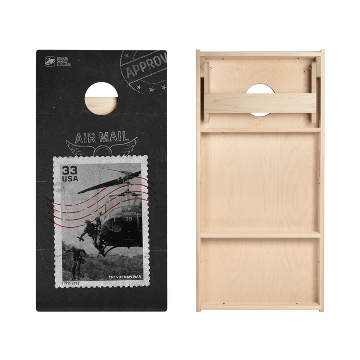 Airmail Stamp Star Cornhole Boards