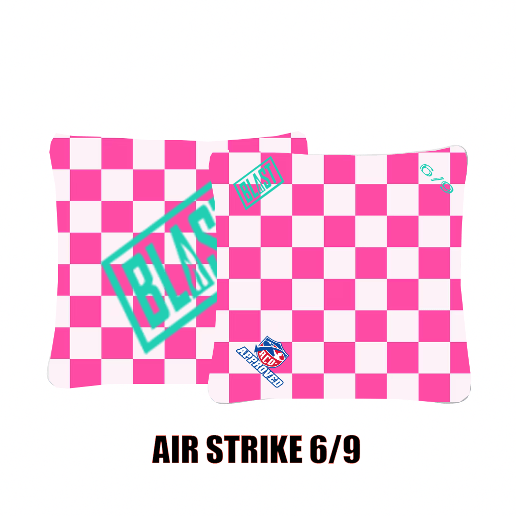 Cornhole Bag Checkered Flag ACO Pro Bags Pink or Orange - All Series/Speeds Available.