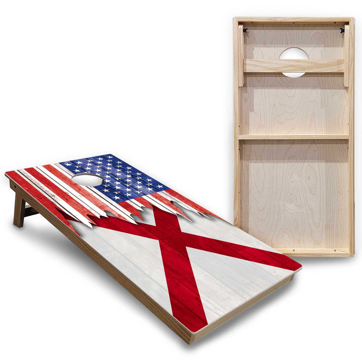State Flags Alabama to Georgia Cornhole Boards - Backyard Series