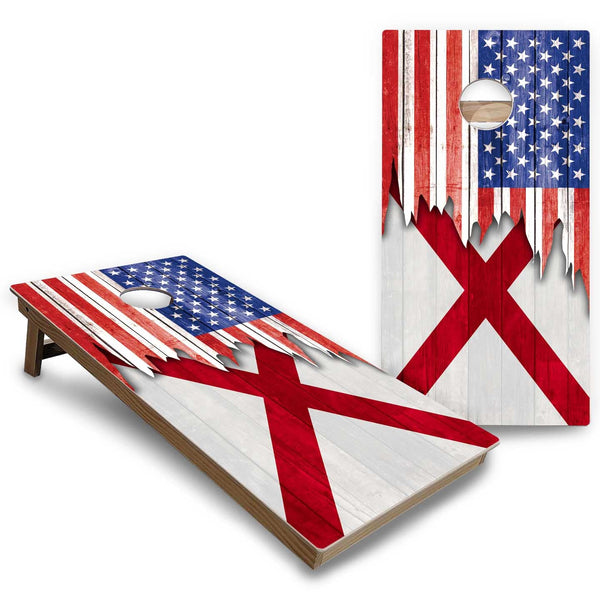 State Flags Alabama to Georgia Cornhole Boards - Backyard Series