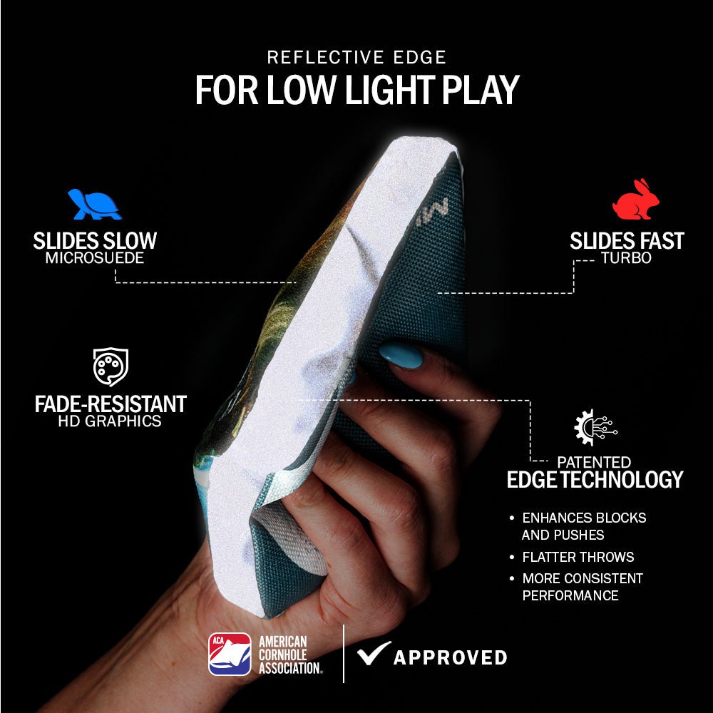 Alien Ambush Blue NXT Lumi-Tek Cornhole Bags
