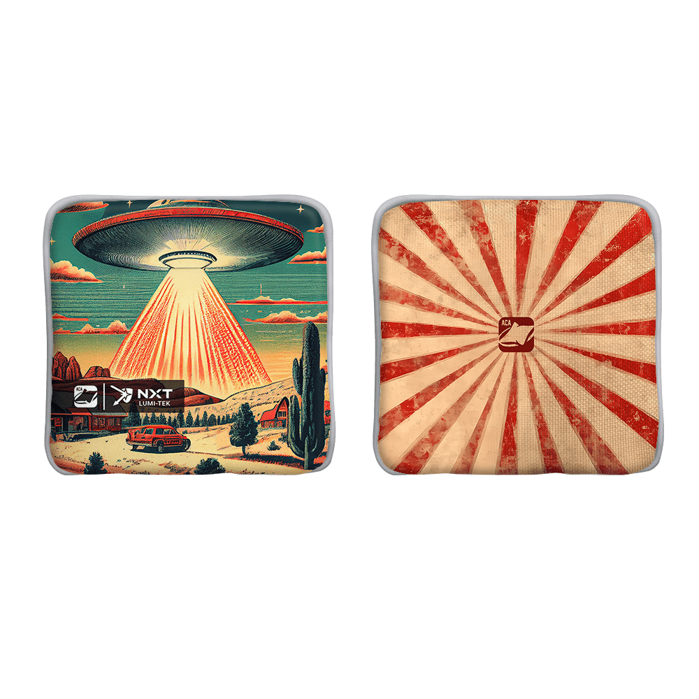 Alien Ambush Orange NXT Lumi-Tek Cornhole Bags
