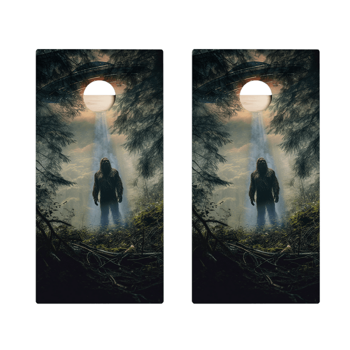 Alien Sasquatch Star Cornhole Boards