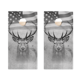 American Flag Antlers Star Cornhole Boards