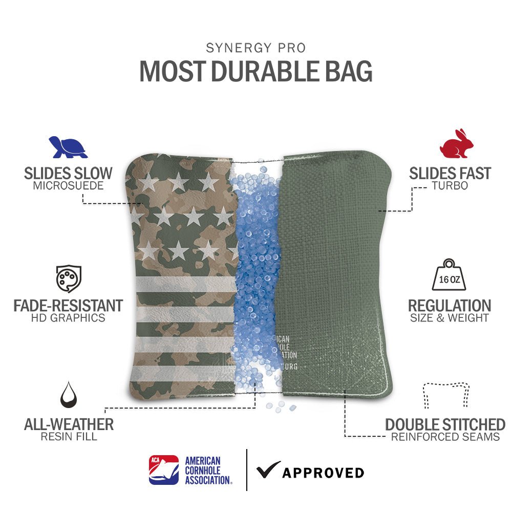 American Flag Camouflage Synergy Pro Cornhole Bags