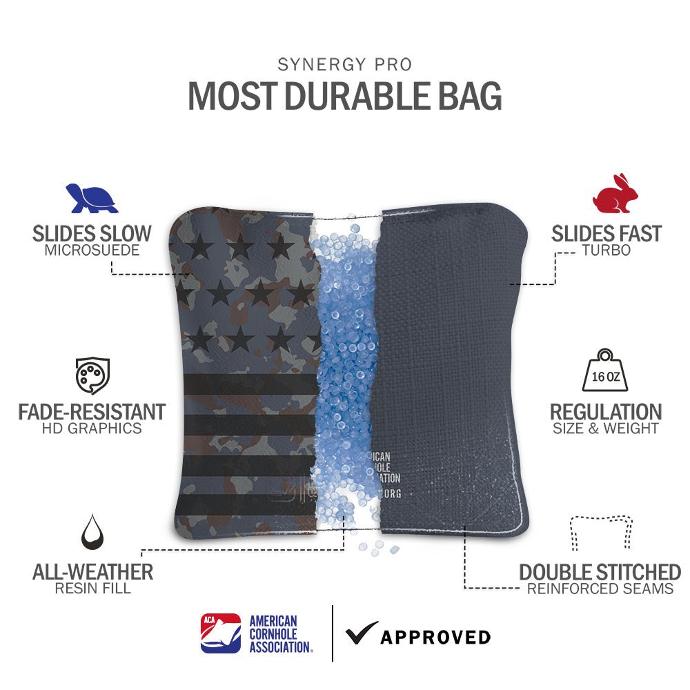 American Flag Camouflage Synergy Pro Cornhole Bags