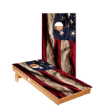 American Flag Cloth Star Cornhole Boards