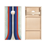 American Moto Curved Stripes Star Cornhole Boards