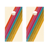 Angled Center Stripes Star Cornhole Boards