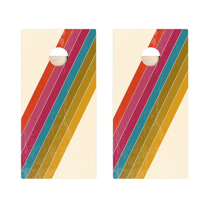 Angled Center Stripes Star Cornhole Boards