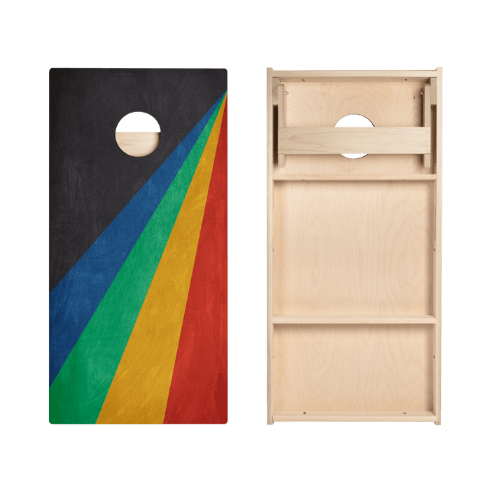 Angled Stripes Star Cornhole Boards