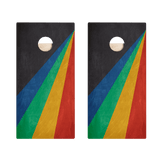 Angled Stripes Star Cornhole Boards