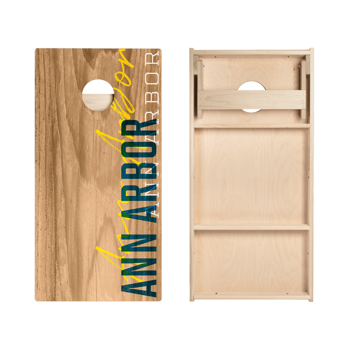 Ann Arbor Campus Gameday Star Cornhole Boards