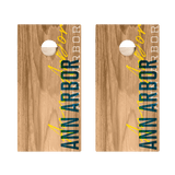 Ann Arbor Campus Gameday Star Cornhole Boards
