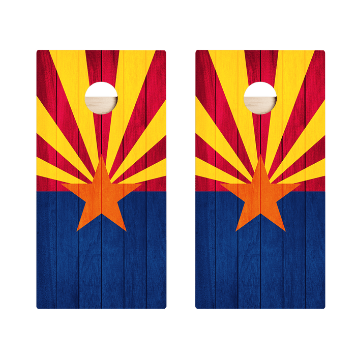 Arizona Flag Star Cornhole Boards