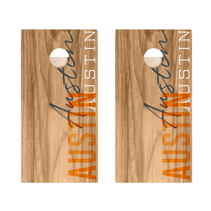 Austin Campus Gameday Star Cornhole Boards