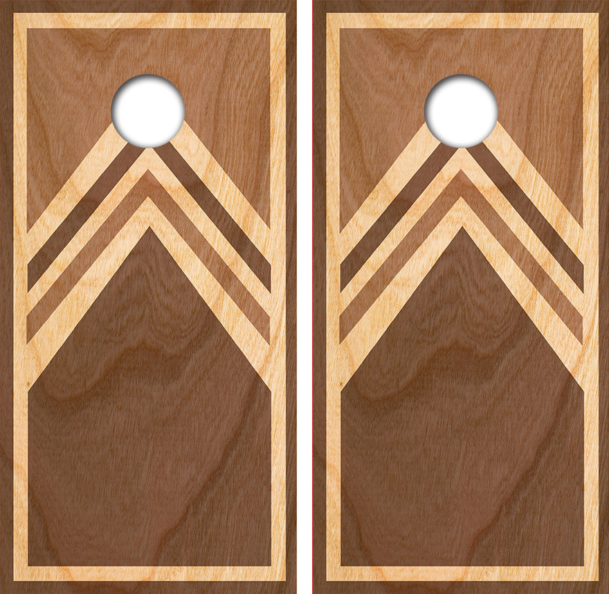 Stained Wood Cornhole Design