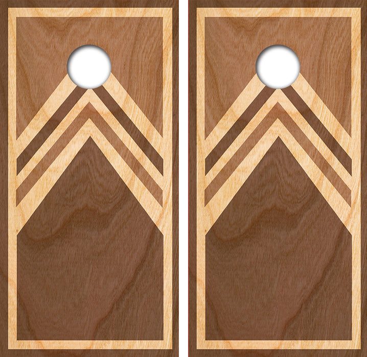 Stained Wood Cornhole Design