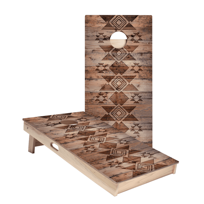 Aztec Wood Star Cornhole Boards