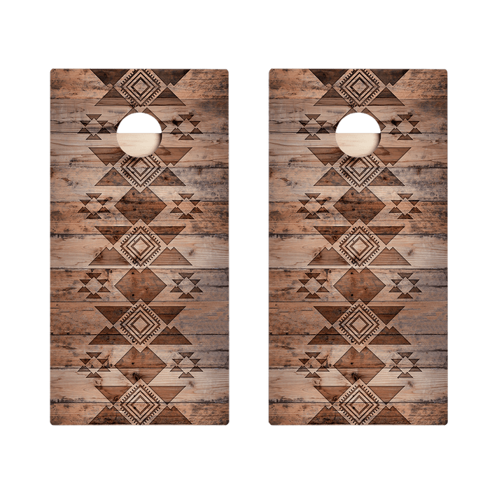Aztec Wood Star Cornhole Boards