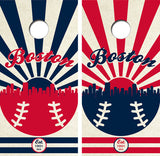 Boston Baseball Cornhole Design