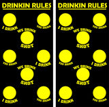 Drinkin Rules Cornhole Design