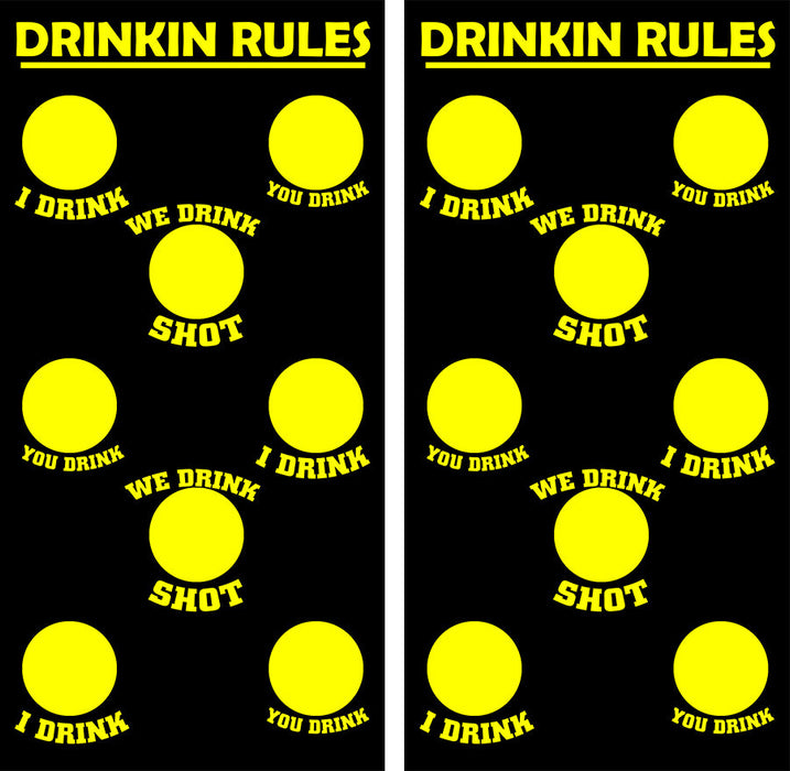 Drinkin Rules Cornhole Design