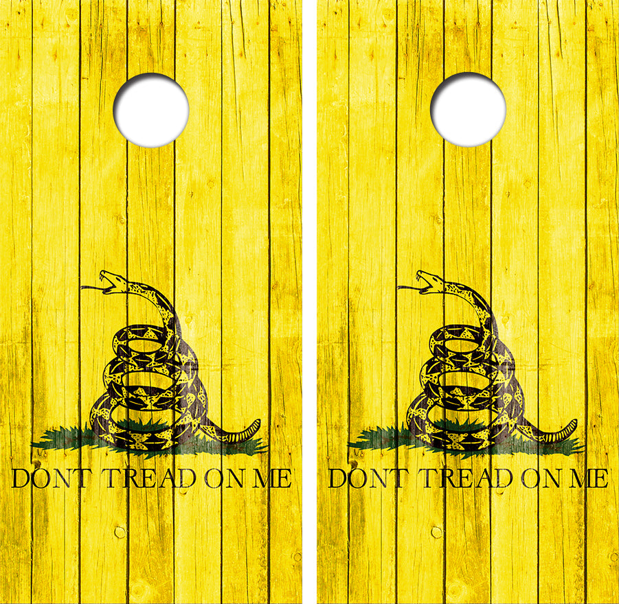 Don't Tread On Me Cornhole Design