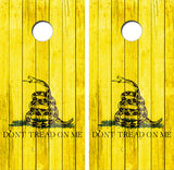 Don't Tread On Me Cornhole Design