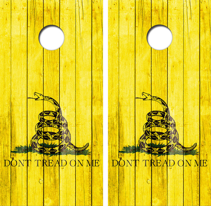 Don't Tread On Me Cornhole Design