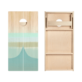 Bamboo Wood Watercolor Surf Star Cornhole Boards