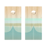 Bamboo Wood Watercolor Surf Star Cornhole Boards