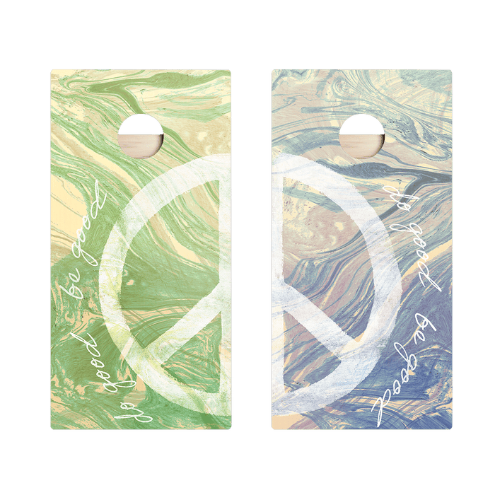 Be Good, Do Good Peace Star Cornhole Boards