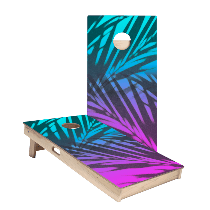 Beach Gradient Blue Star Cornhole Boards