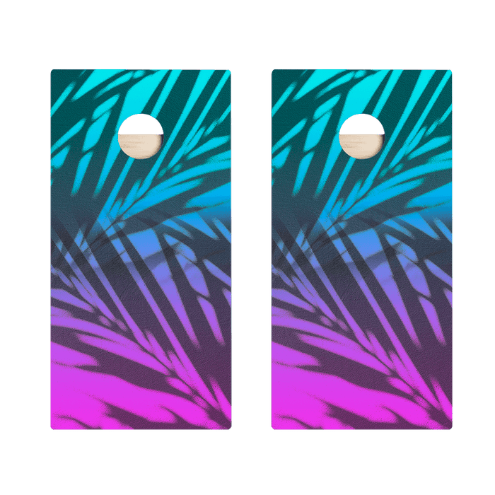 Beach Gradient Blue Star Cornhole Boards