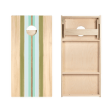 Beachy Retro Stripes Star Cornhole Boards