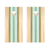 Beachy Retro Stripes Star Cornhole Boards