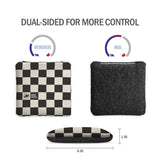 Black and White Checkered Synergy Soft Cornhole Bags