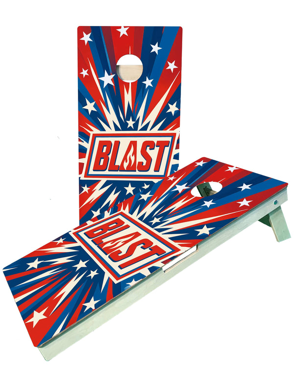 cornhole boards Blast Logo- USA Fireworks Cornhole Boards