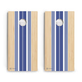 Blue Beach Stripes Versatex All-Weather Cornhole Boards