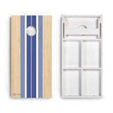Blue Beach Stripes Versatex All-Weather Cornhole Boards