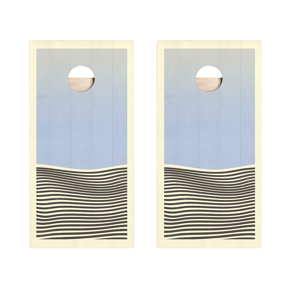 Blue Waves Star Cornhole Boards