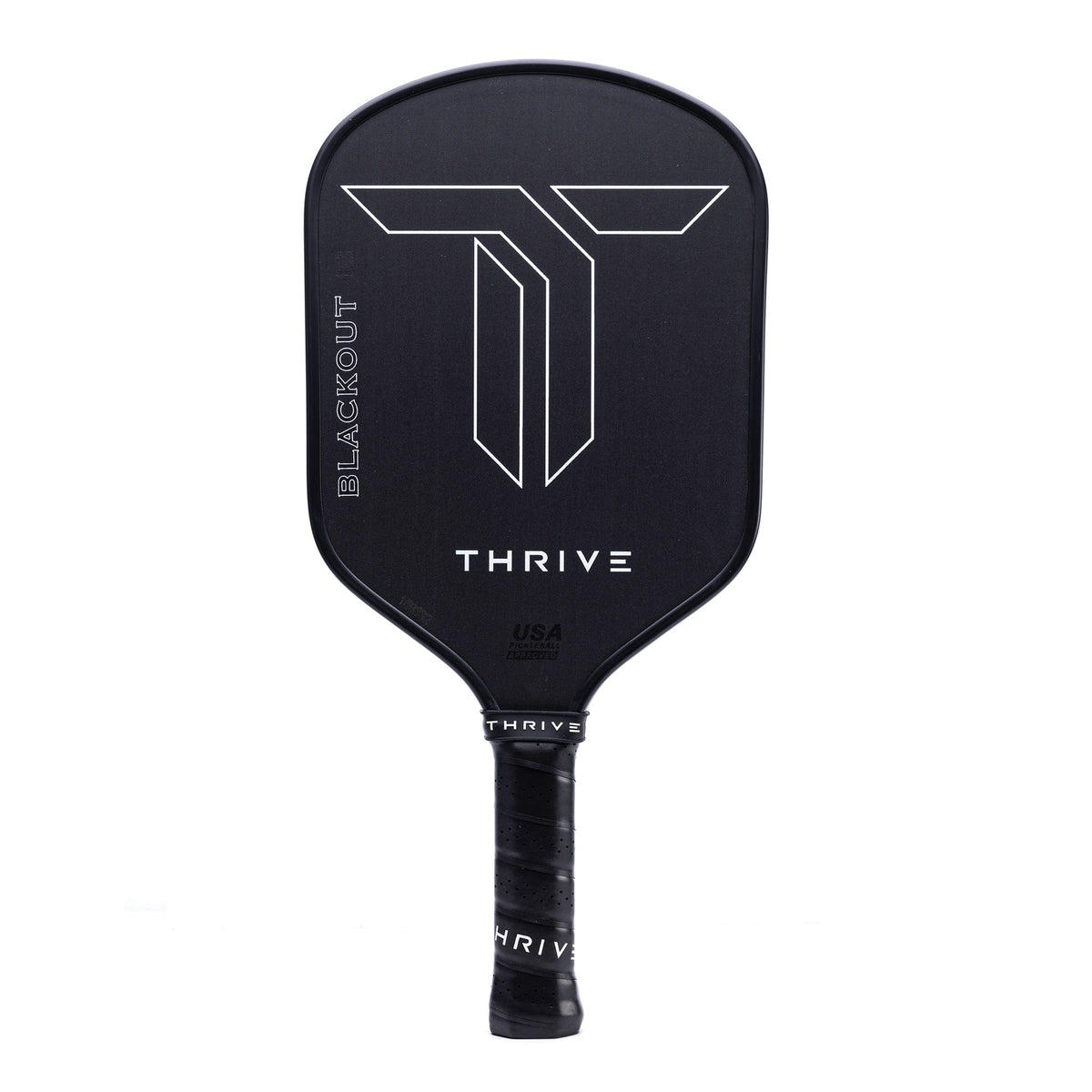 Pickleball Paddle 116 (medium light) Blackout 16mm  (POWER SERIES) Includes head cover, lead weights, key chain, and weight card.
