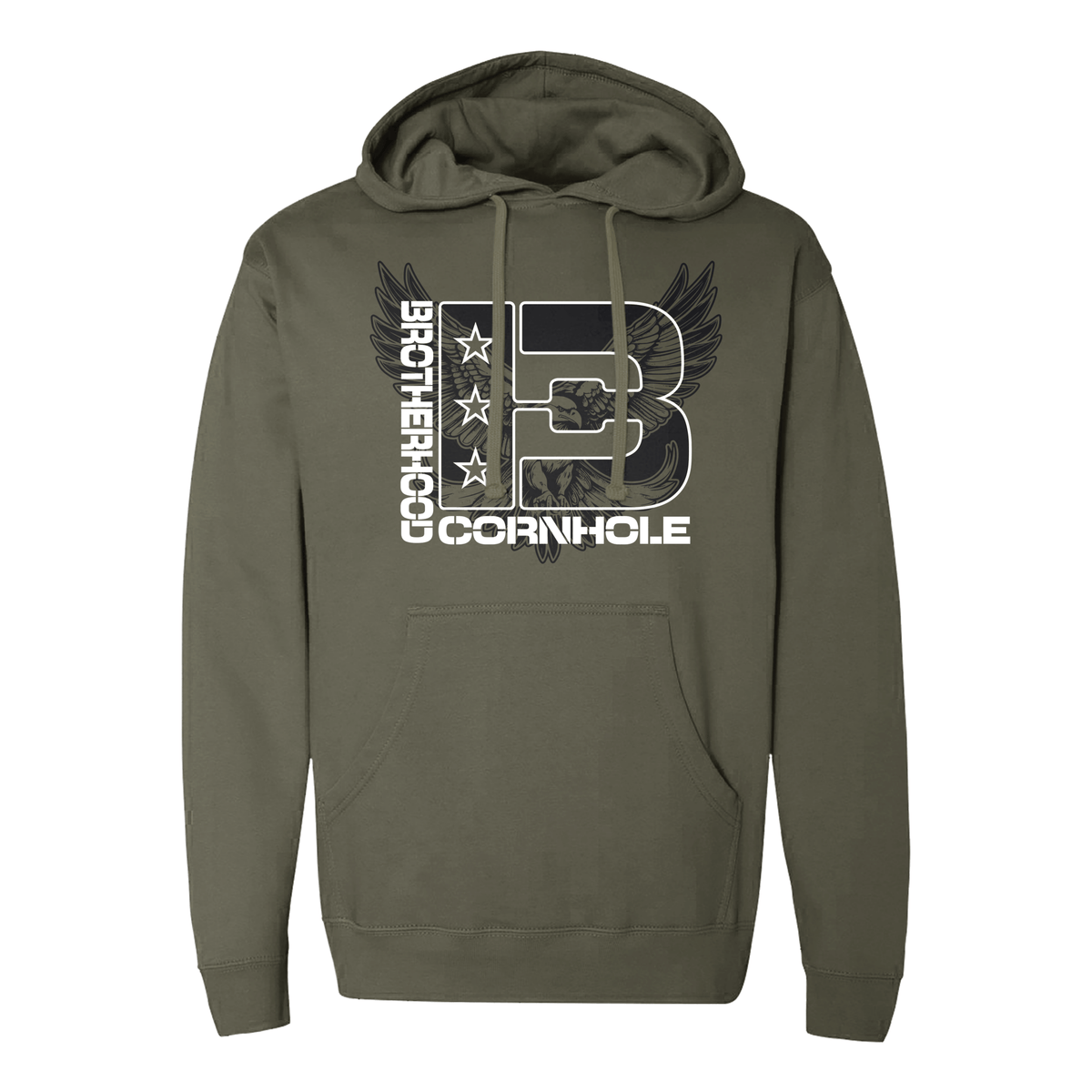 Brotherhood Cornhole Eagle Logo Hoodie