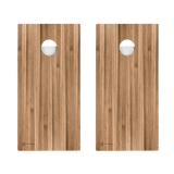 Brown Wood Teak Versatex All-Weather Cornhole Boards