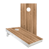Brown Wood Teak Versatex All-Weather Cornhole Boards