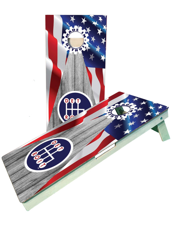 cornhole boards Detroit Manual Set