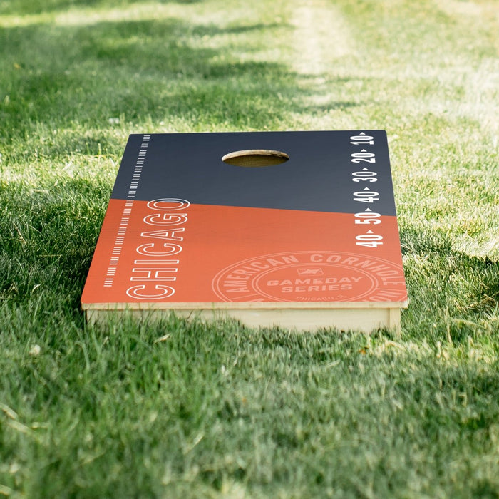Chicago Football Gameday Stadium Star Cornhole Boards