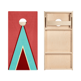 Classic Retro Triangle - Red and Blue Star Cornhole Boards