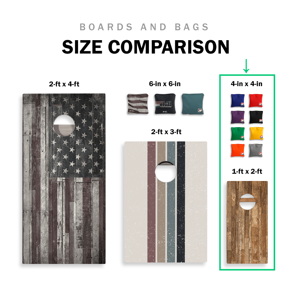 Mint Surfboard Backyard 1x2ft Cornhole Boards